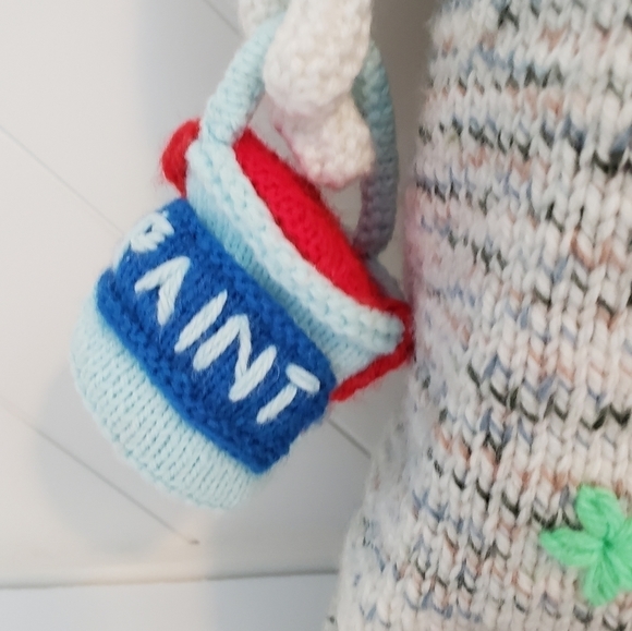 VINTAGE Jean Greenhowe Knitted Clown Doll Painter - Picture 7 of 11